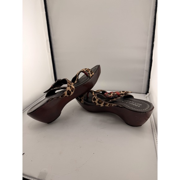 Donald J Pliner Italian leopard fur and ruby buckle Slides Camia Size 7 Sandals - Picture 5 of 6